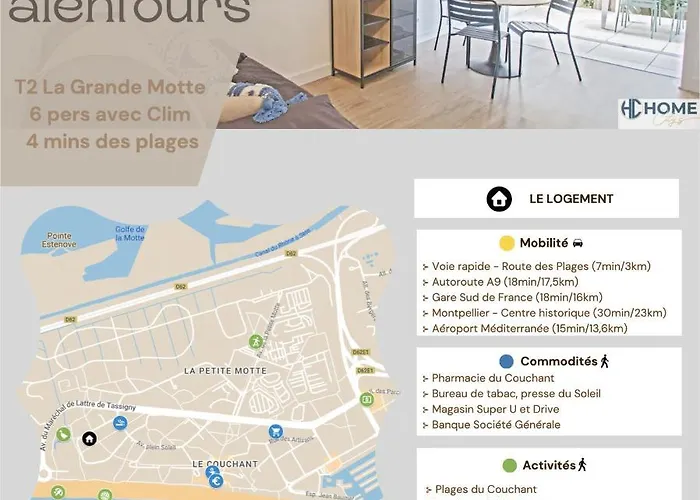 Apartamento Le Prestige & Soleil 6 Personnes, 4 Min De La Plage, Parking, Climatisation La Grande-Motte